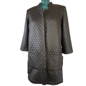 NYCC Women's Long Sleeve Black Open Front Collared Kimono Jacket Cardigan‎ XL
